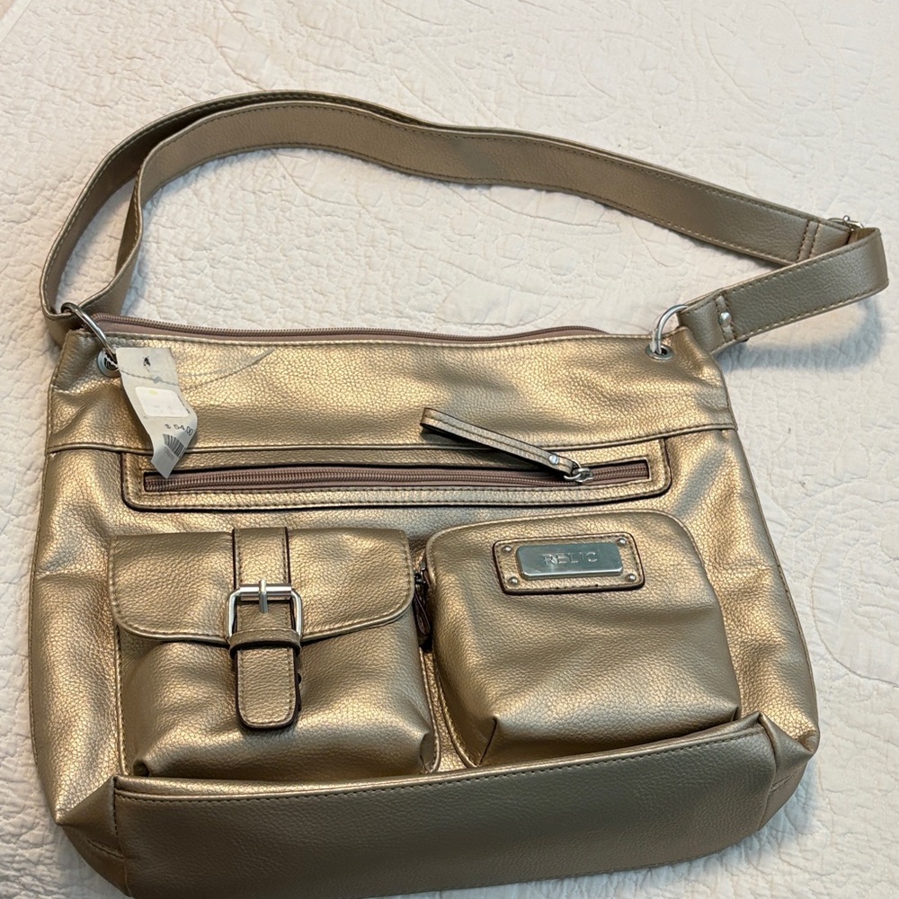 Relic Metallic Gold Shoulder Bag
